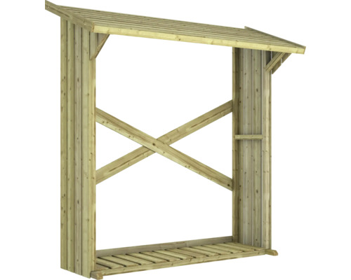 Houtopslag gemaakt van hout met dak