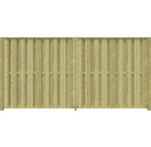 Dubbele houten poort voor tuinafscheiding