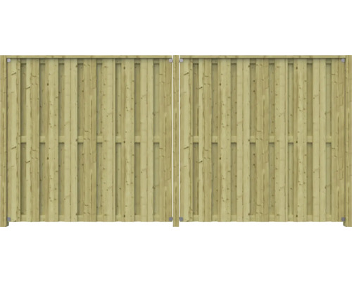 Dubbele houten poort voor tuinafscheiding