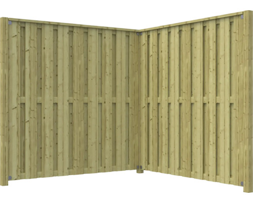 Houten hoekscherm voor de tuin