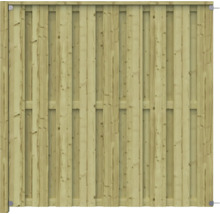 Houten schutting met verticale planken