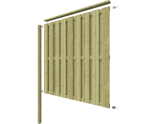 Houten schutting bouwpakket met palen en bevestigingsmateriaal