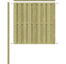 Houten schuttingelement met schuttingpaal en dwarsligger