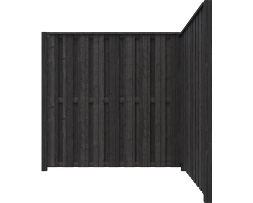 Donkergrijze houten schutting voor tuinafsluiting