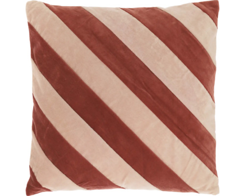 UNIQUE LIVING Kussen Zoya strepen old pink/redwood 45x45cm