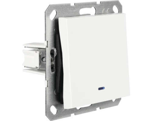 Lichtschakelaar van kunststof met metalen frame