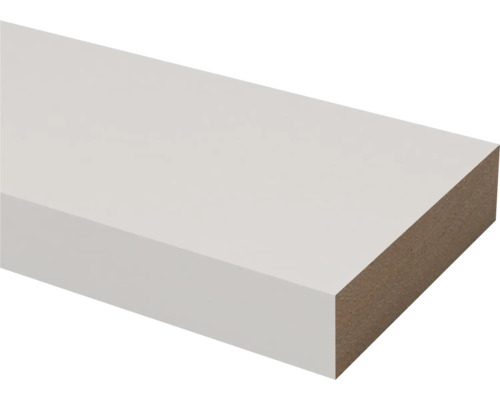 Schaaflat hardhout wit gegrond (b x d x l) 12 x 45 x 2100 mm Decoratieve lijst met glad oppervlak