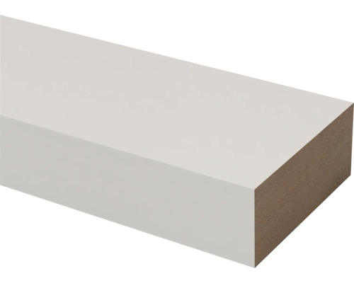 Schaaflat hardhout wit gegrond (b x d x l) 19 x 45 x 2100 mm Houten lijst