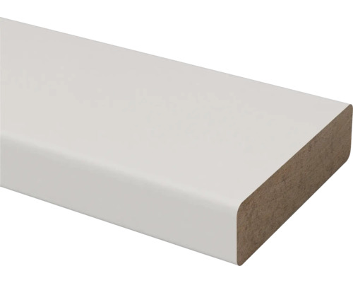 Schaaflat hardhout wit gegrond (b x d x l) 19 x 68 x 2100 mm Plint, hout