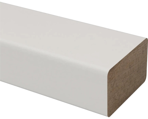 Schaaflat hardhout wit gegrond (b x d x l) 28 x 45 x 2100 mm Plint van houtmateriaal