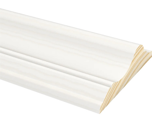 Decorlijst mdf wit gegrond (b x d x l) 18 x 68 x 2600 mm Houten profiellijst