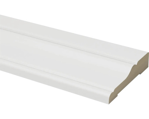 Deurlijst mdf gelakt wit RAL 9010 (b x d x l) 15 x 68 x 2600 mm Houten plint