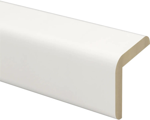Hoeklat mdf wit gegrond (b x d x l) 21 x 21 x 2600 mm Witte plint