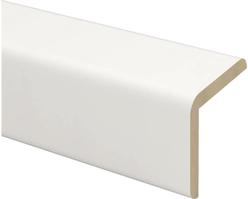Hoeklat mdf wit gegrond (b x d x l) 28 x 28 x 2600 mm Plint, profielaanzicht