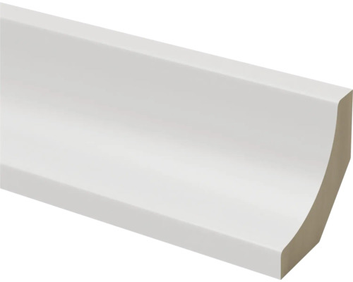 Hollat mdf gelakt wit RAL 9010 (b x d x l) 22 x 22 x 2600 mm Houten plint