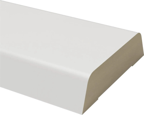 Koplat schuin mdf wit gegrond (b x d x l) 12 x 45 x 2600 mm Kunststof plint