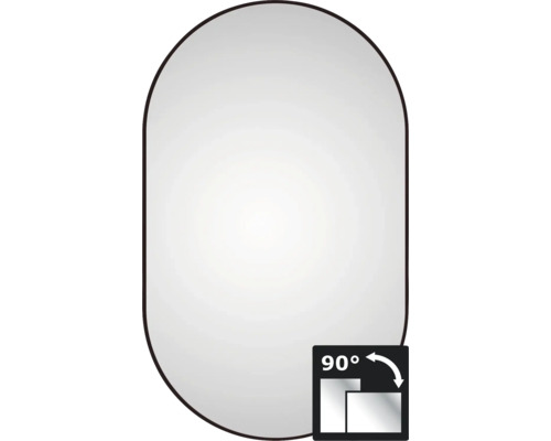 Spiegel Black oval 60x100 cm