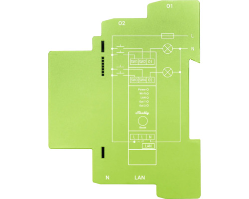 Schakelschema van een Shelly Smart Home-apparaat