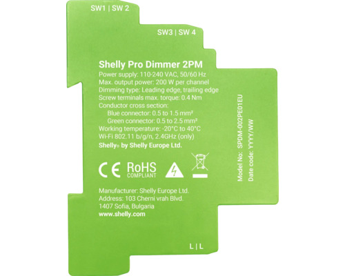 Shelly Pro Dimmer 2PM productdetails