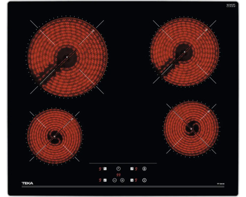 TEKA Keramische kookplaat met frame TT6415 4 kookzones zwart 60,5x51,5cm