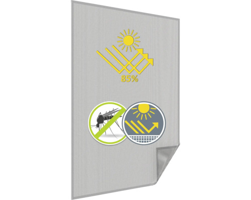 Symbool voor 85 procent lichtreflectie, symbool muggenwering