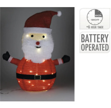 Kerstman decoratiefiguur met batterijvoeding en timer