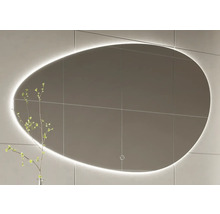 Ovale spiegel met ledverlichting in de badkamer
