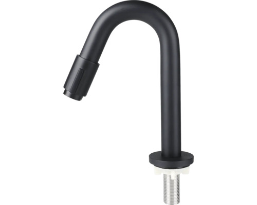 Zwarte keukenkraan met U-vormige uitloop