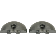 Twee metalen bevestigingselementen