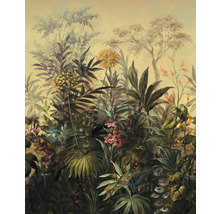 Decoratief junglebehang met bloem- en plantmotieven voor interieurdecoratie.