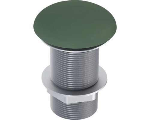 JUNGBORN Wastafelplug drukknop zonder overloop 1 1/4" forrest groen mat Wastafelstop van metaal