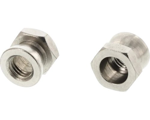 MARINETECH Breekmoer M10 met afbreekmoment RVS A2, 50 stuks Twee metalen dopmoeren
