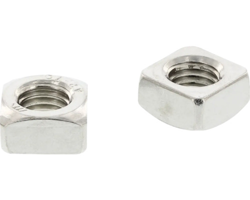 Twee vierkante moeren van metaal