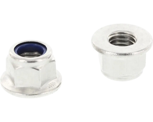 Twee metalen flensmoeren