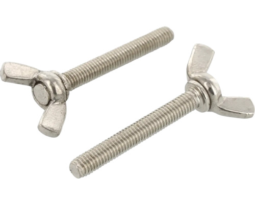 MARINETECH Vleugelbout M5x20 mm RVS A4, 50 stuks Twee metalen vlinderschroeven