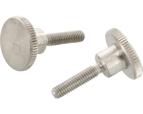 Twee metalen duimschroeven