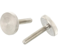 Twee metalen duimschroeven