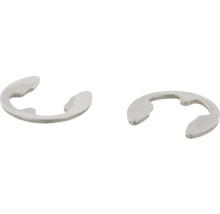 Twee metalen E-clips