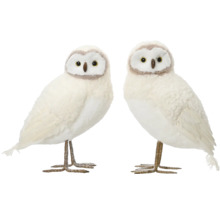 Twee decoratieve uilfiguren voor binnen