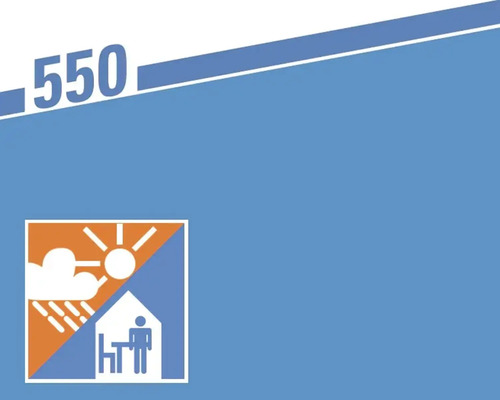 Symbool voor weerbestendigheid en gebruik binnenshuis