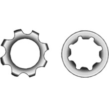 Tand- en kegelring voor schroeven