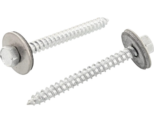 MARINETECH Sprenglerschroef 8,0x25 mm RVS A2, 50 stuks Twee zelftappende schroeven met afdichtring