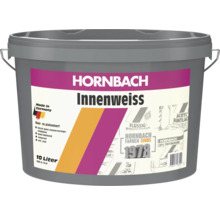 Hornbach Innenweiss muurverf in een 10 liter emmer