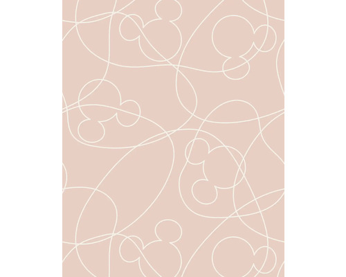KOMAR Fotobehang vlies DX4-156 Mickey on Detours 200x250 cm Behang met Mickey Mouse motief en golvende lijnen