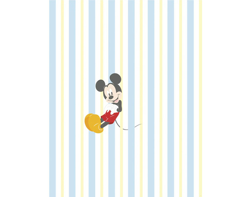 KOMAR Fotobehang vlies DX4-163 Mickey Relax 200x250 cm Behang met strepen en Mickey Mouse motief