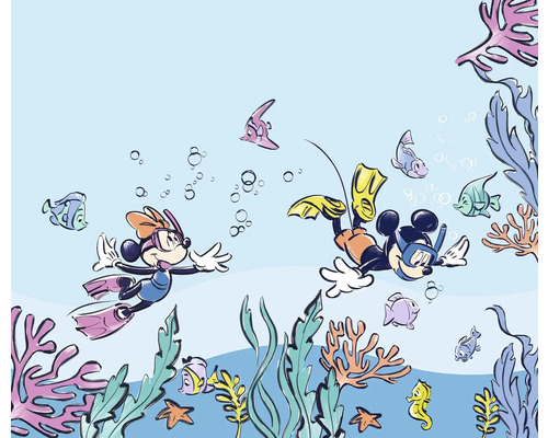 KOMAR Fotobehang vlies IADX6-105 Mickey & Minnie Coral Reef 300x250 cm