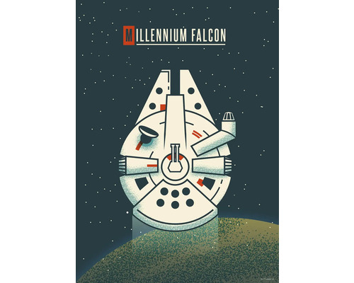 KOMAR Poster Star Wars - Geeky Millennium Falcon 30x40 cm
