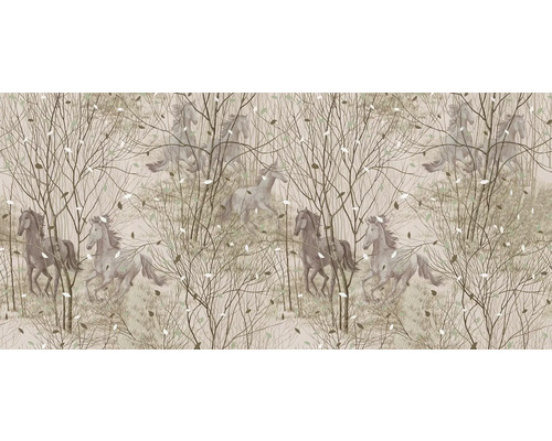 KOMAR Fotobehang vlies IAX12-0065 Free Spirit 600x280 cm Behang met bomen en paarden