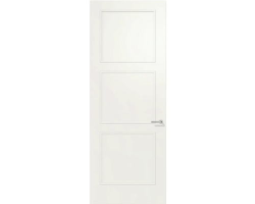 BERKVENS Binnendeur Verdi Lux E30V Stomp rechts wit afgelakt 253,7 x 87,6 cm Witte binnendeur met drie rechthoekige panelen en een deurklink.