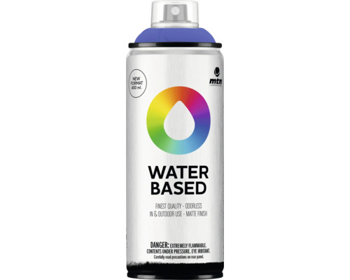 MTN Water Based spuitlak mat RV-173 Ultraviolet 400 ml Spuitbus op waterbasis, 400 ml, geschikt voor binnen- en buitengebruik